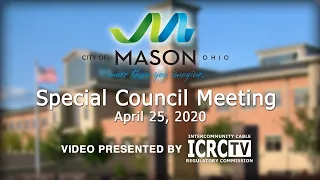 Mason City Council Special  Meeting - April 25, 2020