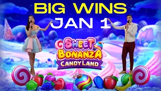 Big Wins Today Jan 01   Sweet bonanza Candyland! First day of the year Sweet Spins