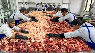 15 Cooks Prepared 1,5 TONS Meat. One of the RECORD Marinade FACTORIES  in Uzbekistan.Uzbek cuisine