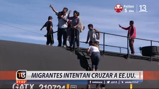 Migrantes intentan cruzar a Estados Unidos