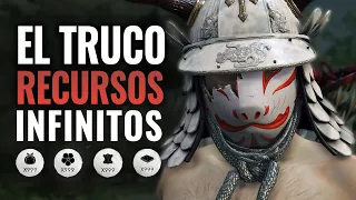 TRUCO FARMEO MATERIALES INFINITOS (PROVISIONES, PIEL, FLORES, SEDA, CUERO) GHOST OF TSUSHIMA