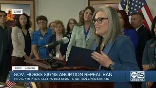 Gov. Katie Hobbs signs abortion repeal ban