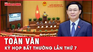 Toàn văn kết quả Kỳ họp bất thường lần thứ 7, Quốc hội khóa XV | Tin tức