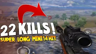 Long Shot With Mini14 | 22 KILLS | PUBG MOBILE