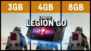 Lenovo Legion GO - 3GB vs 4GB vs 8GB VRAM compared in 10 Games