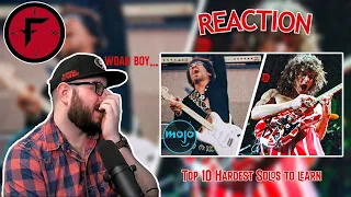 Watch Mojo Tries Guitar Again in the Top 10 Hardest Guitar Solos to Learn | Reaction