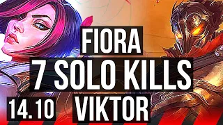 FIORA vs VIKTOR (TOP) | 7 solo kills, 66% winrate | BR Master | 14.10