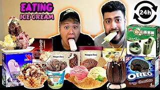 I ONLY ATE ICE CREAM FOR 24 HOURS! (IMPOSSIBLE FOOD CHALLENGE, NEVER AGAIN)