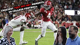 BRITISH FAMILY REACTS | Craziest "Get Off Me" Moments In College Football!