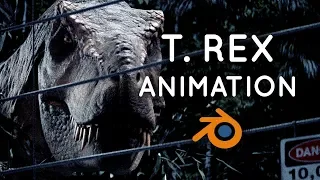 Jurassic Park T. rex Animation / VFX Breakdown | Blender 2.80