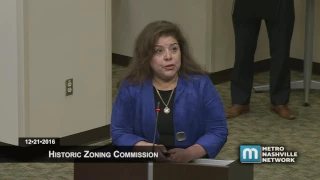 12/21/16 Historic Zoning Commission Meeting