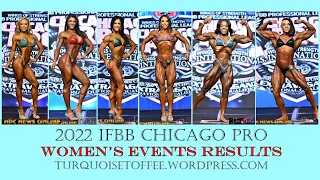 2022 IFBB Chicago Pro Bikini Wellness Fitness Figure Women's Physique and Bodybuilding Results