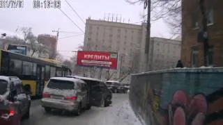 Разборки водил на дороге ДТП! Авария!