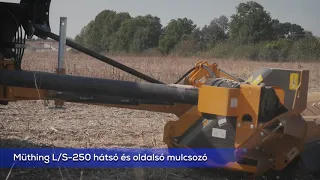 MTZ 1221 4 traktor és Müthing LS250 hátsó és oldalsó mulcsozó