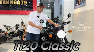 Triumph T120 Classic 04/2023 mới như xe mới(1600km) nhập đội cho anh em đam mê 🏍️😍