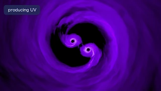 NASA simulation shows two supermassive black holes