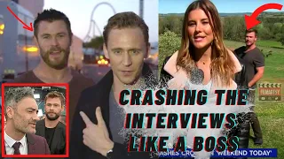 Chris Hemsworth Crashing Interviews | Thor Funny Moments | Marvel