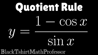Quotient Rule with Trig Functions Problem 1 (Calculus 1)