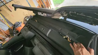Manually lowering a E46 BMW convertible top