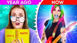 COOLEST HACKS TO BECOME POPULAR AT SCHOOL || Nerd vs Popular Girl by 123 GO! LIVE