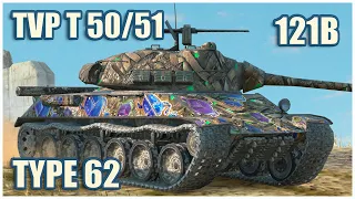 TVP T 50/51, 121B & Type 62 • WoT Blitz Gameplay