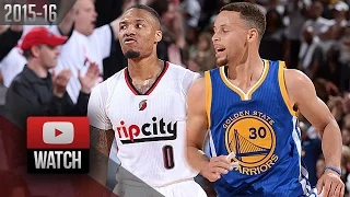 Stephen Curry vs Damian Lillard G4 Duel Highlights (2016.05.09) Blazers vs Warriors - MUST Watch!