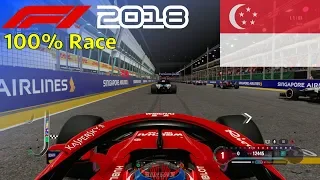 F1 2018 - 100% Race @ Marina Bay Street Circuit, Singapore in Räikkönen's Ferrari