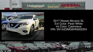 UNIVERSAL NISSAN 2017 Nissan Murano SL Stock:202204