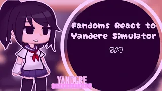 Fandoms React To Yandere Simulator || Gacha Club || 5/9 || Blood Warning!! +18 || S1 E5