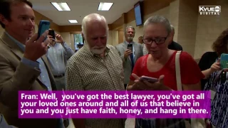 Dan and Fran Keller speak to Greg Kelley ahead of hearing