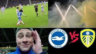 THIS MATCH WAS STRESSFUL!! | Brighton VS Leeds | Football Drama | Match Day Vlog | Fireworks