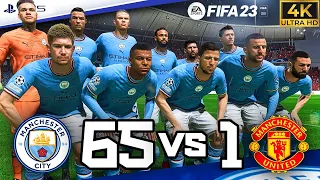 FIFA 23 - What If Ronaldo, Messi and World Class Players Join Man city 65 vs 1 Man Utd [ PS5 - 4k ]