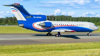 Руление и вылет Як-42Д, Аэропорт Минск / Yak-42D JetExpress taxi and takeoff Minsk Airport , 15.6.22