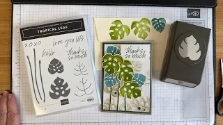 Coffee & Cards Live Replay! Tropical Leaf Bundle By Stampin Up!