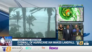 Eyewall of Hurricane Ian makes landfall