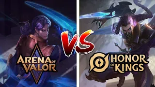 Arena Of Valor vs Honor of Kings - Heroes Texture Comparison