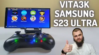 Samsung S23 Ultra VITA3K Emulator I Snapdragon 8 Gen 2 Gaming test I PS Vita Games 2023