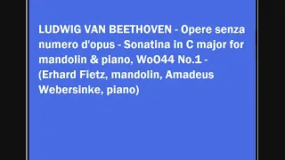 BEETHOVEN - Sonatina for mandolin & piano WoO44 No.1