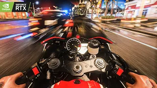 GTA 5 - 8k Photorealistic Graphics Intense POV Bike Police Chase Gameplay - i9 12900K & RTX 3090 Ti