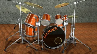 3D Drum Set Piece By Piece - 3ds Max 8