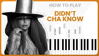 Didn't Cha Know (Erykah Badu) - PIANO TUTORIAL (Part 1)