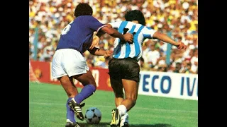 maradona vs gentile 1982 مارادونا ضد جنتيلي