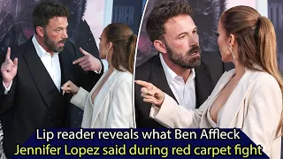 News: Lip reader reveals what Ben Affleck, Jennifer Lopez said during red carpet fight, SUNews