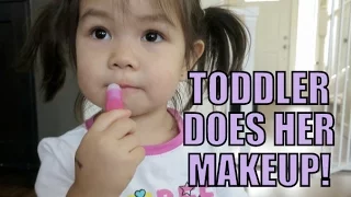 Toddler Does Her Own Makeup! - January 25, 2016 -  ItsJudysLife Vlogs
