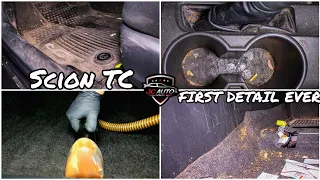 First Detail Ever On A Scion TC | Deep Cleaning A Really DIRTY Car & A Satisfying Transformation!