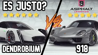 Batalla igualada? Porsche 918 vs Vanda Electrics Dendrobium - Asphalt 9 VS
