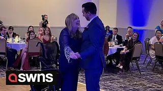 Mother stands up for the first time in years to dance with her son on his wedding day | SWNS