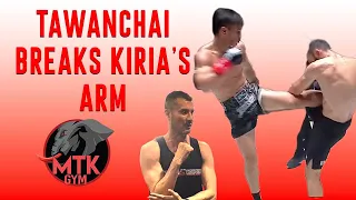Tawanchai Breaks Kiria's Arm with his Kicks! Kru Neil's Analysis
