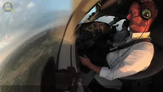 Airbus A220 Cockpit Landing after Transatlantic Delivery Flight!!!  [AirClips]