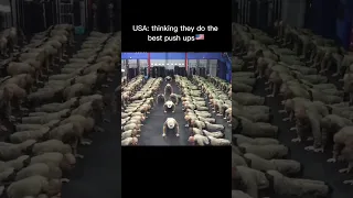 USA thinking they do the best push ups vs Russia